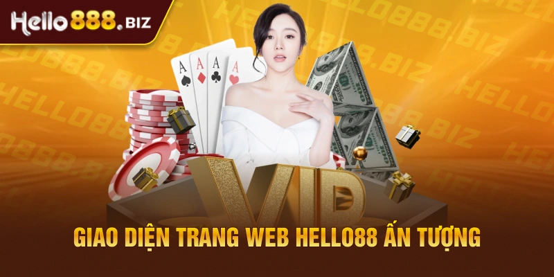 Giao diện trang web HELLO88 ấn tượng